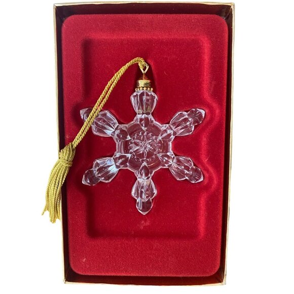 Gorham Full Lead Crystal Snowflake Ornament 2001 Vintage - Picture 1 of 4